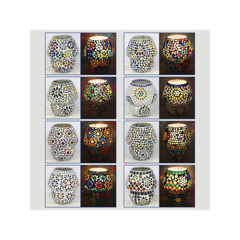 Lámpara cristal India 12x13cm color surtido Lámpara cristal India 12x13cm color surtido