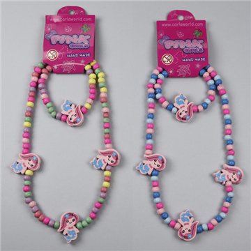 Conjunto collar/pulsera de madera. Serena. Modelos surtidos