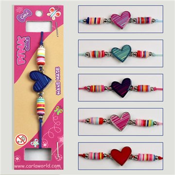 Bracelet ajustable. Cœur. Styles assortis