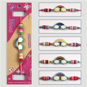 Bracelet ajustable. Arc-en-ciel. Styles assortis