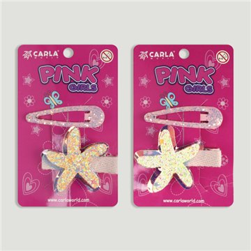 Barrette à cheveux. Étoile de mer. Couleurs assorties