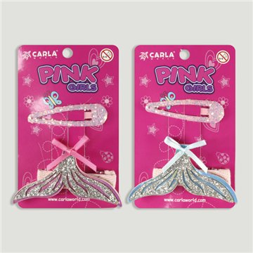 Clip cabello. Cola sirena lazo. Colores surtidos