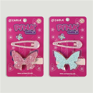 Clip cabello. Mariposa. Colores surtidos