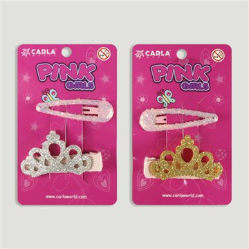 Barrette à cheveux. Couronne de reine. Couleurs assorties