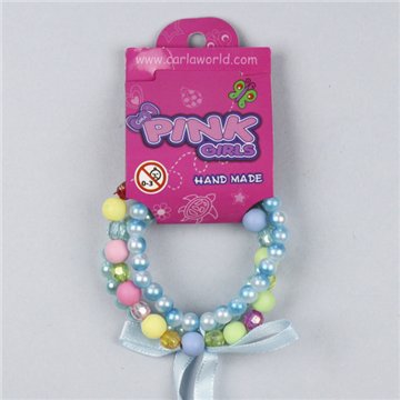 Pulsera con lazo. Bolas arco iris. Modelos surtidos