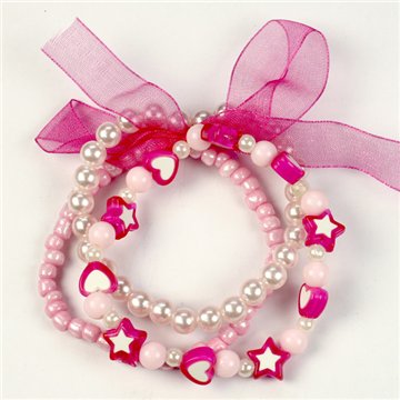 Pulsera con lazo. Corazón y estrella. Modelos surtidos