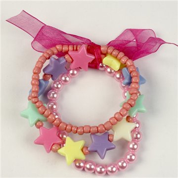 Pulsera con lazo. Estrellas bolas. Modelos surtidos