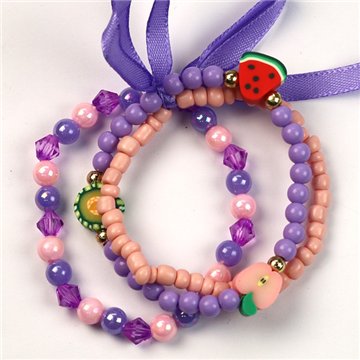 Bracelet nœud. Fruits. Styles assortis
