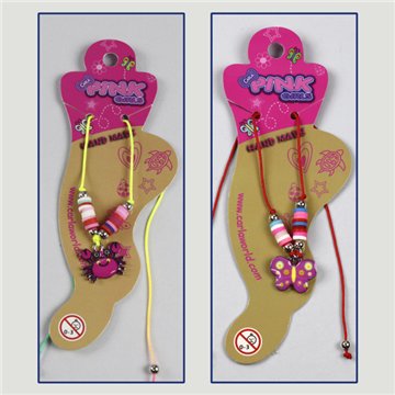 Bracelet de cheville réglable. Crabe/Papillon. Styles assortis
