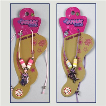 Bracelet de cheville ajustable. Hibou/Tortue de mer. Styles assortis