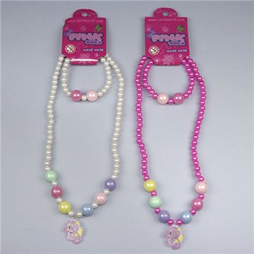 Conjunto collar/pulsera de plástico. Caballito de Mar. Modelos surtidos