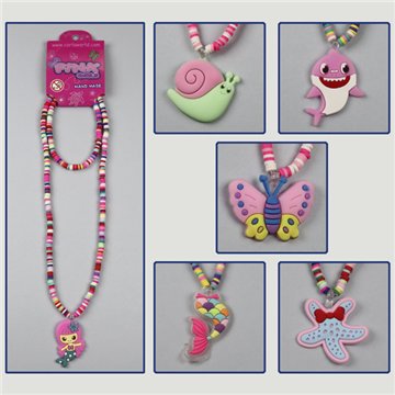 Conjunto collar/pulsera de plástico. Cute. Modelos surtidos