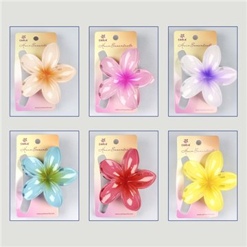Pinza pelo. Flor hawaiana. Colores surtidos