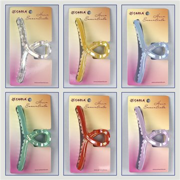 Large hair clip. Iridescent bow. Assorted colors