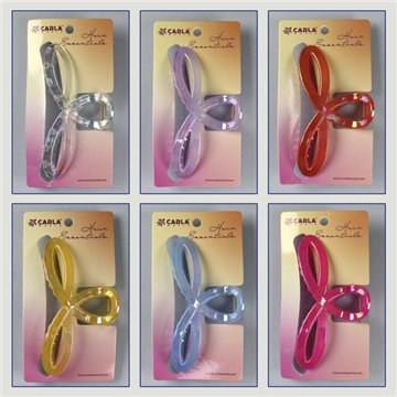 Large hair clip. Triple bow. Assorted colors