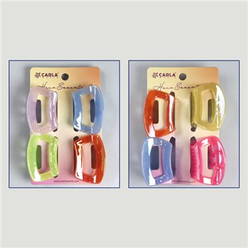 Set of 3 hair clips. Basic. Assorted colors