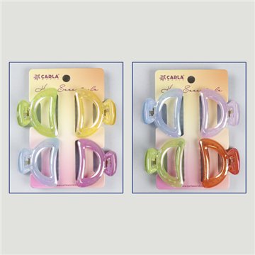 Set of 3 hair clips. Basic 2. Assorted colors