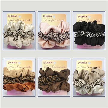 Scrunchie hair tie. Animal print. Assorted colors