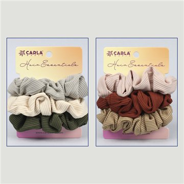 Coletero scrunchie. Punto Raya. Colores surtidos