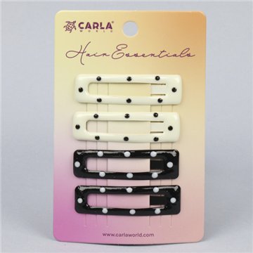 Hair clips set. Black & white. Assorted