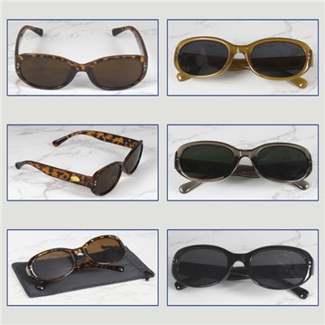 Óculos de sol. Oval Estilo Carey. Cores sortidas