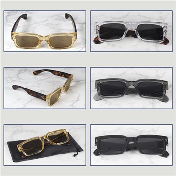 Óculos de sol. Retangular Wayfarer. Cores sortidas