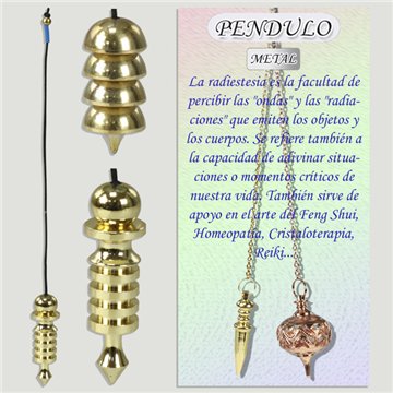 Péndulo metal dorado. Modelos surtidos