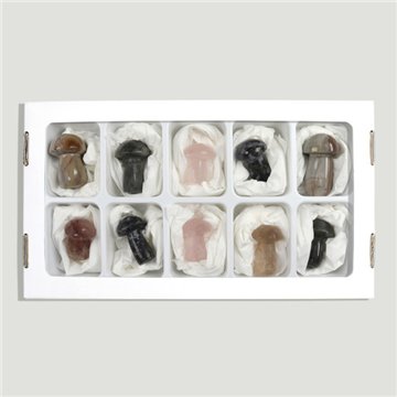 Mushroom. Assorted Minerals. Approx. 3 cm