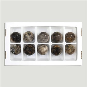 Black Moonstone Ball. Approx. 34 mm