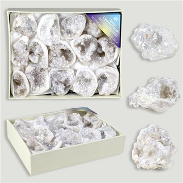 Mineral Box. Aura quartz geode. 17x13x4cm