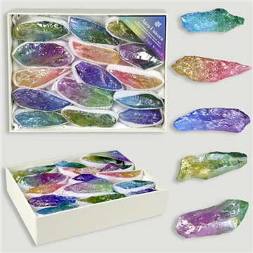 Mineral Box. Unicorn aura quartz. 17x13x4cm