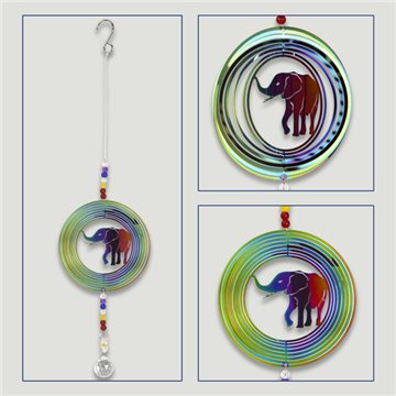 Spinner Chakras. Elefante. Brilhante. 10x23cm