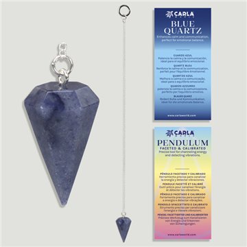 Faceted pendulum. Blue Quartz