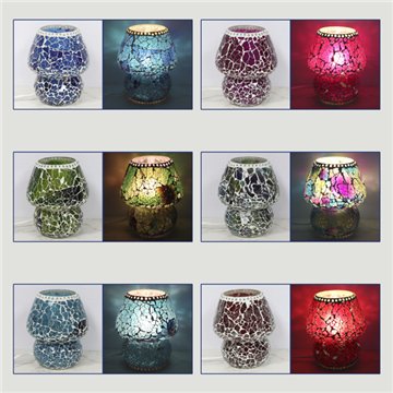 Lámpara India craquelado. Colores surtidos. 13x17cm