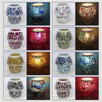 Lámpara India craquelado. Colores surtidos. 12x13cm