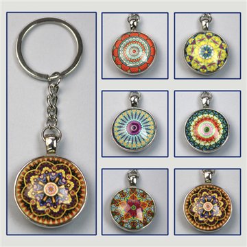 Double-sided keychain. Mandala. Assorted