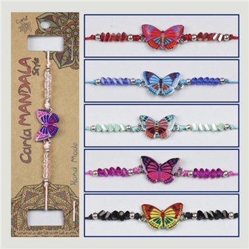 Pulsera Silver plated. Mariposa. Surtidos