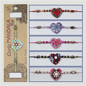 Pulsera Silver plated. Corazón vertical. Surtidos