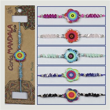 Silver-plated Flower Bracelet. Assorted