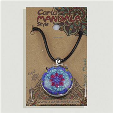 Double-sided pendant. Blue mandala. Assorted