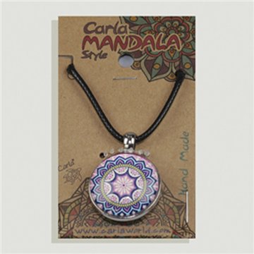 Double-sided pendant. Pink mandala. Assorted