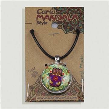 Double-sided pendant. Hand of Fatima. Assorted