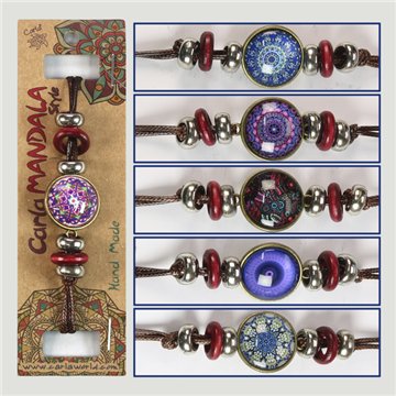 Pulsera doble cara. Mandala. Surtidos