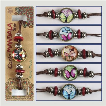 Pulsera doble cara. Mariposa. Surtidos