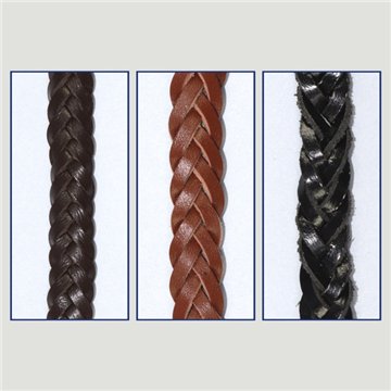 Leather bracelet. Braided. Assorted