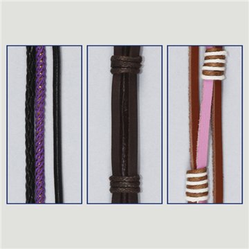 Leather bracelet. 3 lines. Assorted