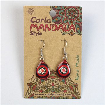 Silver-plated earrings. Teardrop. Assorted