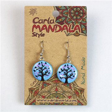 Pendientes silverplated. Círculo Árbol vida. Surtidos