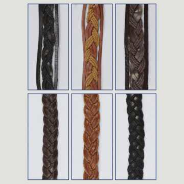 Pulsera cuero. Trenza + cordón. Surtidos