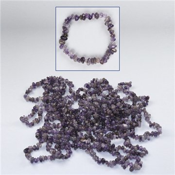 Amethyst chip bracelet